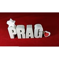 Städte Namen PRAG Reise Hotel mit Stern und Herzklammer. Überraschen Sie doch Ihren Partner/in oder einen lieben Menschen mit einem Geschenk für eine Kurzreise, Trip oder Urlaub!