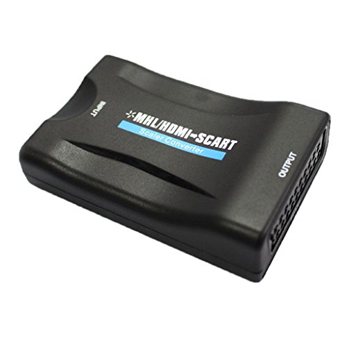 MagiDeal 1080p MHL HDMI To Scart Audio Video Converter Adapter für HD TV + USB Kabel
