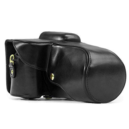 MegaGear Ever Ready    tui de Protection en Cuir Noir Pour Appareil Photo  sac pour Nikon D5300 Cameras with 18-55mm 18-135mm 18-200mm Lentille