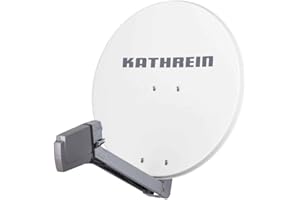 HD Sat Anlage von Kathrein für 4 Anschlüsse mit Kathrein CAS 80 (75cm) in weiß Quad LNB - Für HDTV 1080p, 3D, Ultra HD 4K
