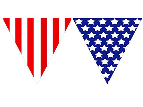 Wimpel-Girlande „USA“ 3,6 m - 2