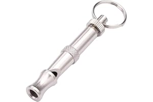 Cldaisy Silver Adjustable Ultrasonic Dog Whistle, Portable Whistle Pet Whistle Supersonic Whistle Dog Whistles for Pet Training, Training and Behavior Aids, Dog Whistles