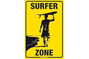 TNND Surfer Zone Guy Surf Surf Surf Beach Man Grotte en métal 20,3 x 30,5 cm