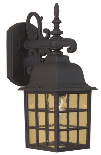 Preisvergleich Produktbild Craftmade Z270-05 Wall Lanterns with Seeded Glass Shades, Black by Craftmade