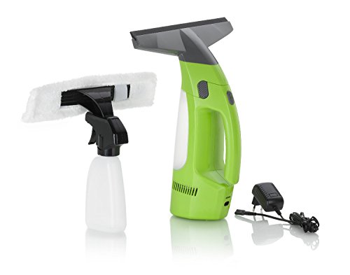 Comag elektrischer Fenstersauger Fensterreiniger inkl. waschbarem Microfaser-Wischbezug + Wischer + Sprühflasche (12W, 3,7V, 1300mAh) grün - 3