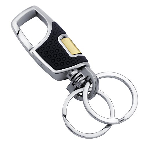 ALIXIN-10030 Porte-clés en Alliage métallique, Porte-clés en Forme de Mousqueton Simple Porte-clés Porte-clés Porte-clés, Porte-clés détachables à dégagement Rapide, Porte-clés de Voiture Robuste