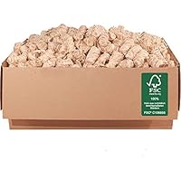 ORANGE DEAL 5,0 kg Öko Kamin-, Grill- Ofen-Anzünder (Anzündwolle, Anzündhilfe) aus Holzwolle + Wachs FSC® 100%
