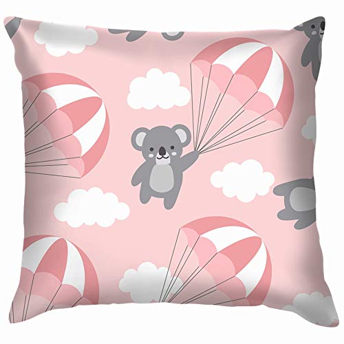 Funny&shirt Koala Happy Cute Animals Wildlife Throw Pillow Case Cushion Cover Pillowcase Watercolor For Couch 18X18 Inch