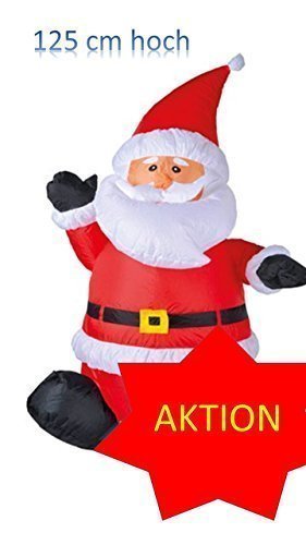 Weihnachtsmann aufblasbar 125 cm hoch Weihnachtsmann aufblasbar 125 cm hoch Bilder