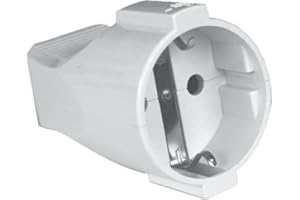 Silver Electronics - Clavija schuko Hembra 16A 4,8mm con Protección Blanco