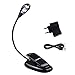 Produktbild Ustellar LED Leselampe Buchlampe, Wiederaufladbare LED Schreibtischleuchte, 2 Helligkeitsstufe, inklusiv AC-Adapter und USB-Kabel, Tragbar und Flexibel LED Arbeitsplatzleuchten mit Klammer für Kindle und Notenpult