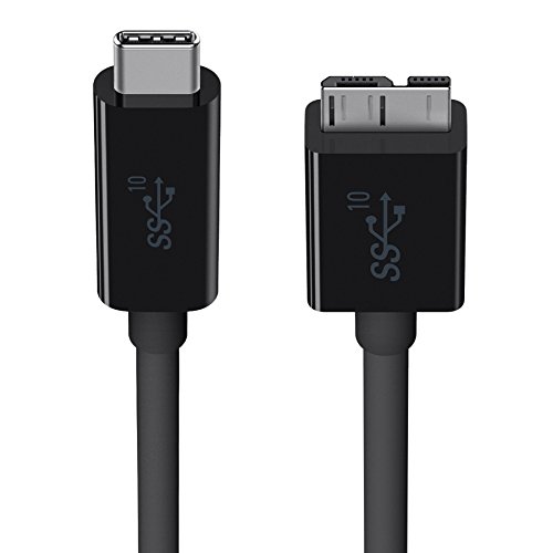 Belkin USB 3.1 USB-C auf USB Micro-B Kabel (0,9m, 10 Gbit/s, 60W/3A, geeignet für Samsung Galaxy S5 und externe Festplatten, kompatibel mit Thunderbolt 3) schwarz - 3