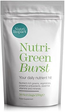 Nutri-Green Burst Organic Super Greens Powder - UK Manufactured - 100% Money Back Guarantee