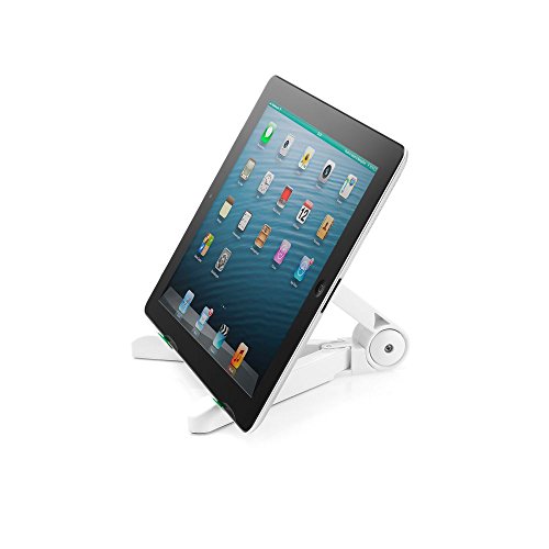 deleyCON HQ Universal faltbare Tablet Halterung/Ständer – Winkel verstellbar für iPad / Galaxy Tab usw – mit & ohne Case nutzbar Weiß - 4
