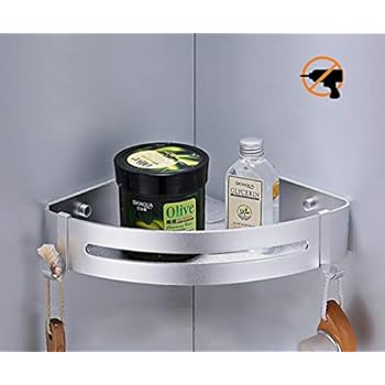 Befestigen ohne Bohren Eckduschkorb Duschablage Ecke Duschcaddy Dusch