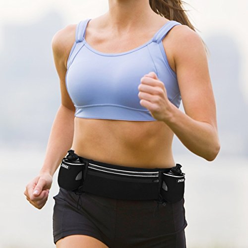 Zikee Trinkgürtel, Sport Hüfttasche Geeignet für Männer & Frauen, Einstellbarer und stabil Taille Pack für Joggen, Wanderung, Passend für Handy 6 Zoll - 3