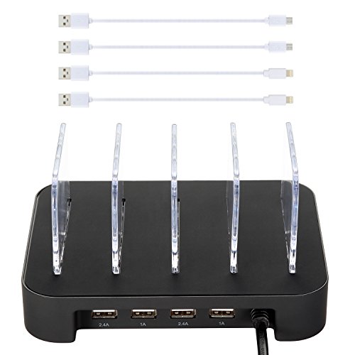 NexGadget abnehmbaren Multiport-USB-Universal-Ladestation Ladedock,Dockingstation,Ladegerät(4 Ports USB-Ladestation) - 5