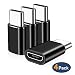 Produktbild LATOW USB C Adapter auf Micro USB, USB Typ C auf Micro USB Konverter für Samsung Galaxy S8/S8 Plus/Note 8, Huawei P9/P10, Google Nexus 5X / 6P und alle Geräte vom Typ C - 4 Stück -Schwarz