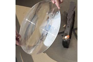 GENERIC Fresnel Lens 300mm Grande Ottica PMMA Plastica Grande Lente Fresnel Solare Lunghezza focale 120 220 400 360mm Concentratore Solare Lente di Ingrandimento Spessore 2mm 1PC (Taglia : 360mm, Colore: 2mm)