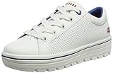  Skechers Street Cleat-freshest, Zapatillas para Mujer, White Leather/Duraleather Trim #Yellow Wht, 8 EU