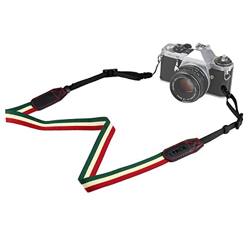 LYNCA Sangle d   paule   Ceinture de cou   Bandouli  re en nylon PU antid  rapante pour SLR DSLR appareil photo Nikon Canon Pentax Sony