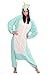 Produktbild Anbelarui Tier Skelett Pinguin Dinosaurier Panda Einhorn Kostüm Damen Herren Pyjama Jumpsuit Nachtwäsche Halloween Karneval Fasching Cosplay Kleidung S/M/L/XL (M, Blaues Einhorn)