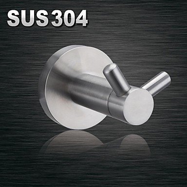 Handtuchhaken Bademantelhaken Kleiderhaken Wandhaken Edelstahl 2 Haken selbstklebend Nickel Haken gebürstetrhaken Edelstahl Einzel selbstklebend Nickel Haken gebürstet - 7
