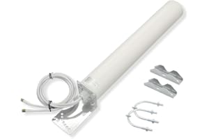 Epicloud Antenna esterna 5G 4G LTE 3G GSM con IP67 impermeabile, potente guadagno 18DBI omnidirezionale, antenna esterna, 2 * 2 3m SMA maschio