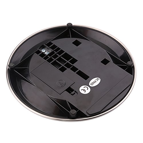 Uten Digitale Edelstahl Küchenwaage bis 5KG Temperatur TIMER LCD Anzeige Waage(INKL. Wiegeschale und 2 x AAA Batterien) - 5