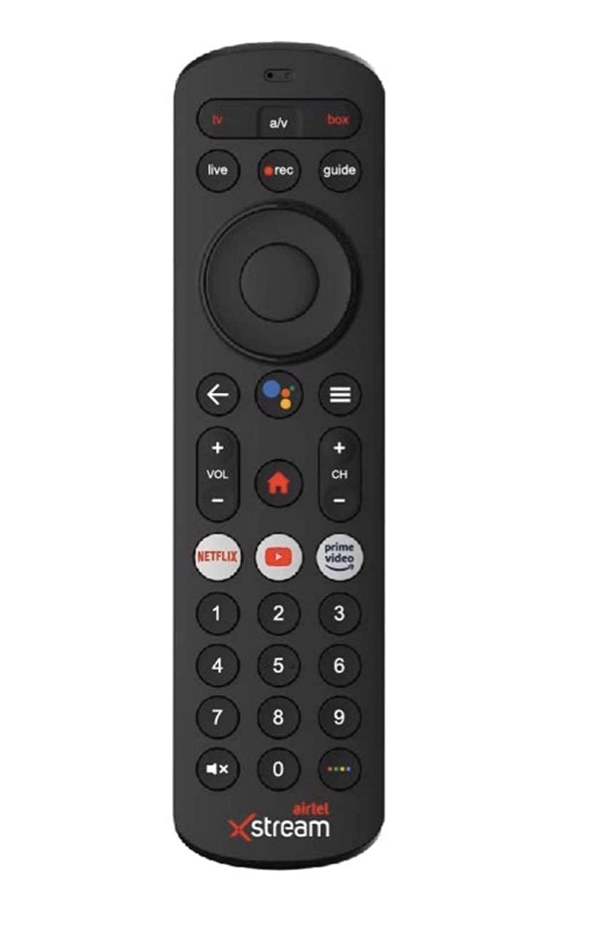ZdalaMit Original Remote Compatible with Airtel Xstream Non-Voice Remote Suitable for Fiber Broadband dth HD and SD Smart Android Set Top Box Without Voice Function and Google Assistant by Tu-DOX