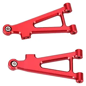 Front Lower Suspension Arm, High Hardness Durable Sturdy Aluminum Alloy Suspension Arms Replacement Red Color Lightweight Compact for HBX 16889 1/16 RC Car