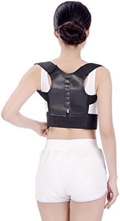 Perfect Posture Medical Back Support Brace For Women &amp; Men (Black). Helps Relieve Neck &amp; Shoulder Pain, Prevents Slouching &amp; Provides Better Breathing Efficiency. Can Be Worn For Sports Such As Horse Riding, Golf and Running (Size UK Medium 32'-38' 82cm-97cm).