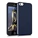 Price comparison product image kwmobile TPU Silicone Case for Apple iPhone 5C - Soft Flexible Shock Absorbent Protective Phone Cover - Dark Blue Matte
