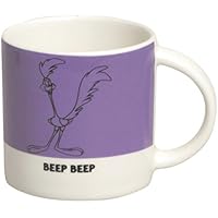 Excelsa - Taza de café Correcaminos, línea Looney Tunes, 100 ml, de porcelana, color violeta, 5,9 x 5,9 x 5,9 cm