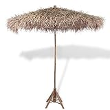 Tidyard Parasol Jardin en Bambou avec Toit en Feuille de Bananier pour Plage, Jardin, Balcon