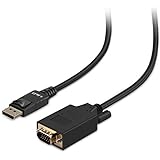 J&amp;D Gold Plated DisplayPort to VGA Cable Adapter (1m, Black)