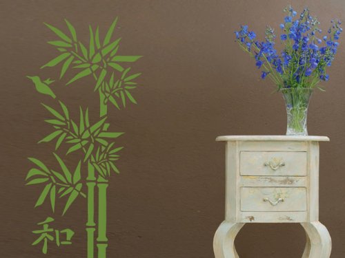 XXL Wandschablone Bambus (Plastik) 70x33cm