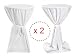 Produktbild 2er Pack Stehtischhussen Basic (Weiß, 80cm Ø)