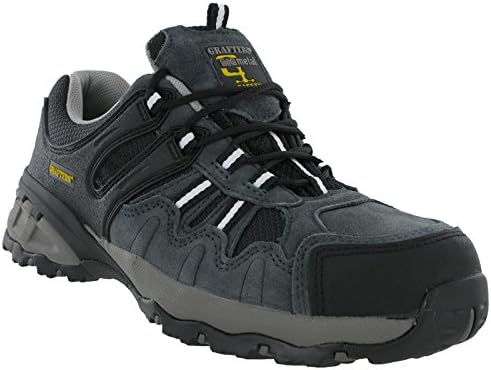 Grafters Fully Composite Non-Metal Safety Trainer For Men (10 UK (44 EU), Grey/Black)