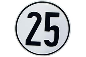 Systafex® Alu Geschwindigkeitsschild Schild 25 km/h Höchstgeschwindigkeit für Anhänger Bauwagen Traktor Baumaschinen (25km/h Alu Schild)