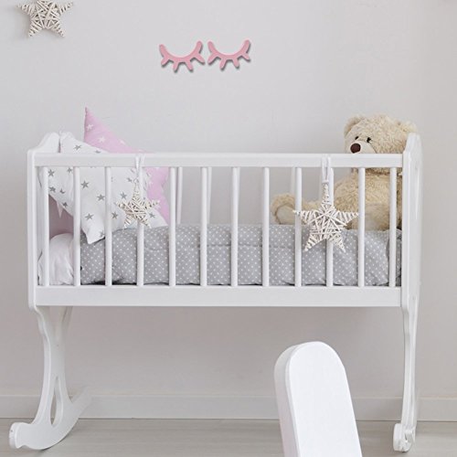 SIEGES 2Stk Hölzern Wimpern 3D Wand Aufkleber Hängende DIY Kunst Wandaufkleber (Pink) - 3