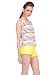 Clovia Women 4 Pc Polyamide Striped Swim Set Of Tankini In Multicolour RS.1364.00