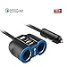 Produktbild Eletrand 2-Socket Auto Zigarettenanzünder Splitter 12V/24V Adapter Auto Steckdose mit Quick Charge 3.0 und zwei Smart USB Auto Ladegerät für Handy Tablet GPS Dash Cam Radar Detektor Schwarz