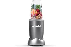 nutribullet Original 600, batidora personal, batidora multifuncional y licuadora, 600 W de potencia, NB603DG, Paquete Básico