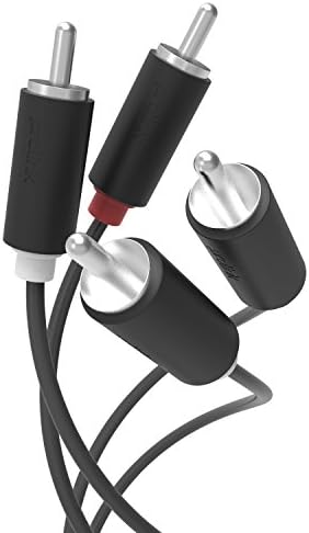 Prolink RCA Audio Cable | RCA Lead, 2 x RCA Phono to 2 x RCA Phono Stereo Cable for Surround Sound, Dolby Digital, DTS, 9.8 Feet (3m) - Valued Black Series