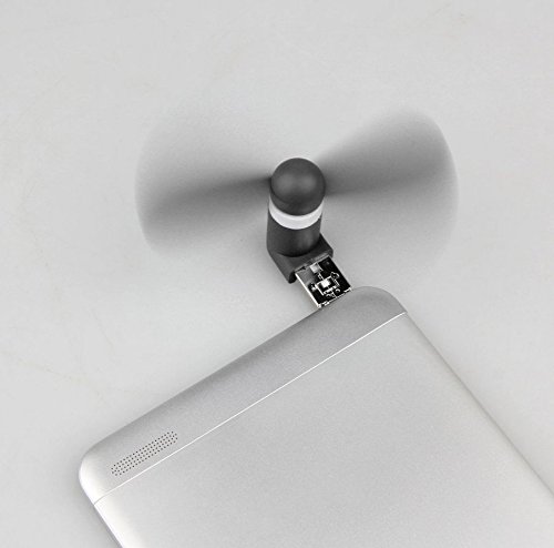USB / micro USB Ventilator für Smartphone / Powerbank| USB Powered Mini Cooling Fan | microUSB Lüfter | für Handy, Smartphone, Powerbank etc. | portabel & kompakt - 4