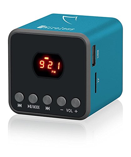 Sytech SYX1255BTAZ - Altavoz mini portátil con tecnología Bluetooth, color azul