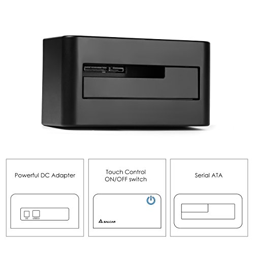 Salcar USB 3.0 externe Festplatten-Dockingstation für 2,5 / 3,5 Zoll SSD HDD SATA I/II/III inklusive USB3.0 Kabel mit 12V 2,5A Netzteil (SATA3 UASP Support) - 8