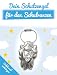 Produktbild ART + emotions Schlüsselanhänger - Schutzengel für den Schulranzen - Glücksbringer für Schulkind - Engel aus Metall mit geschliffenem Glasstein als Geschenkidee zur Einschulung und Schulanfang