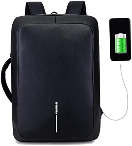 TOPSTORE01 Laptop Backpacks with USB Charging Port Waterproof Anti Theft Rucksack Portable Computer 15.6 Inch Bag Travel/School/Hiking/Business/Climbing for Men Women (Black)